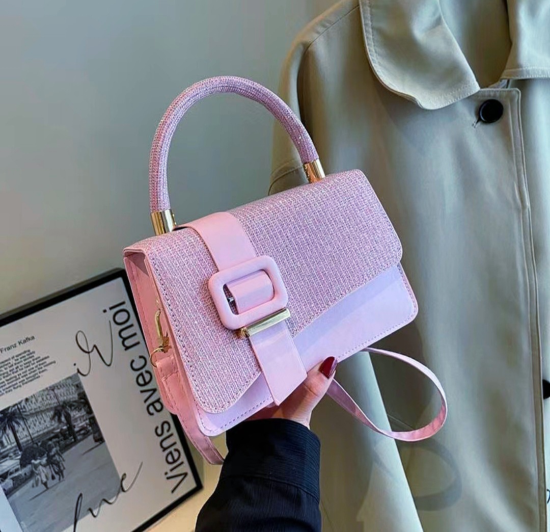 PINK [hot selling] fashion stitching small square bag hig-end  texture crossboy bag